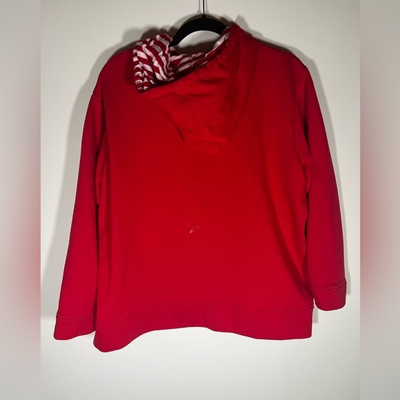 Vintage Y2K Quacker Factory red gold stars embroidered flags zip up hoodie sz 1X - Picture 3 of 15